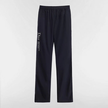 Dior Montaigne Embroidered Jogging Pants "Black Technical Canvas"