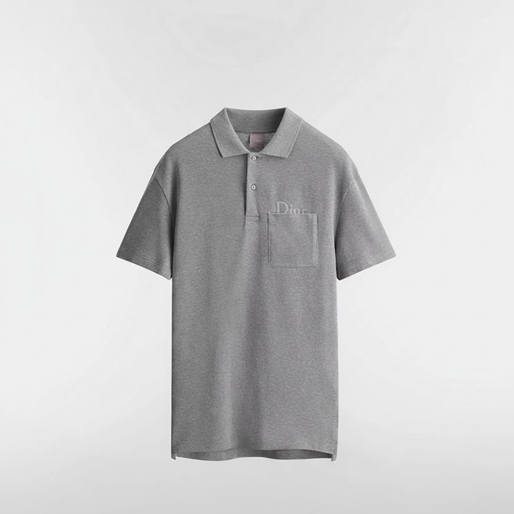 Dior Polo Shirt "Grey Cotton Piqué"