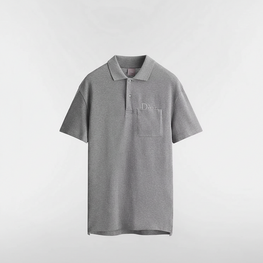 Dior Polo Shirt "Grey Cotton Piqué"