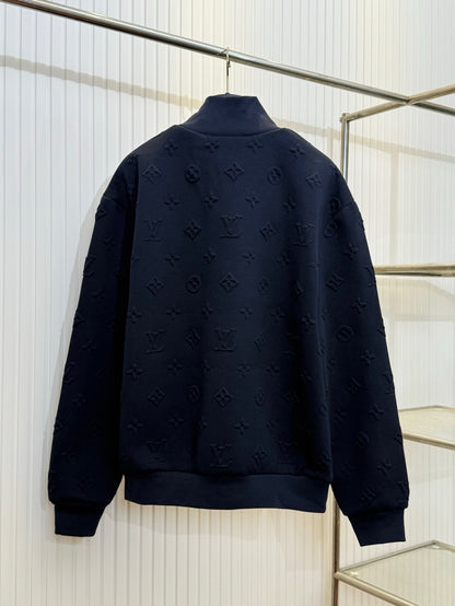 Louis Vuitton Monogram Embossed Track Top "Black"