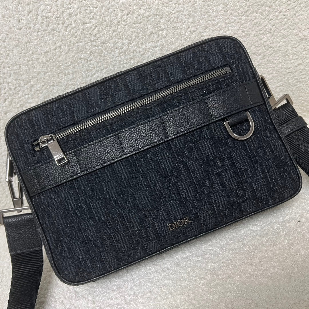 Dior Oblique Jacquard Safari Bag with Strap