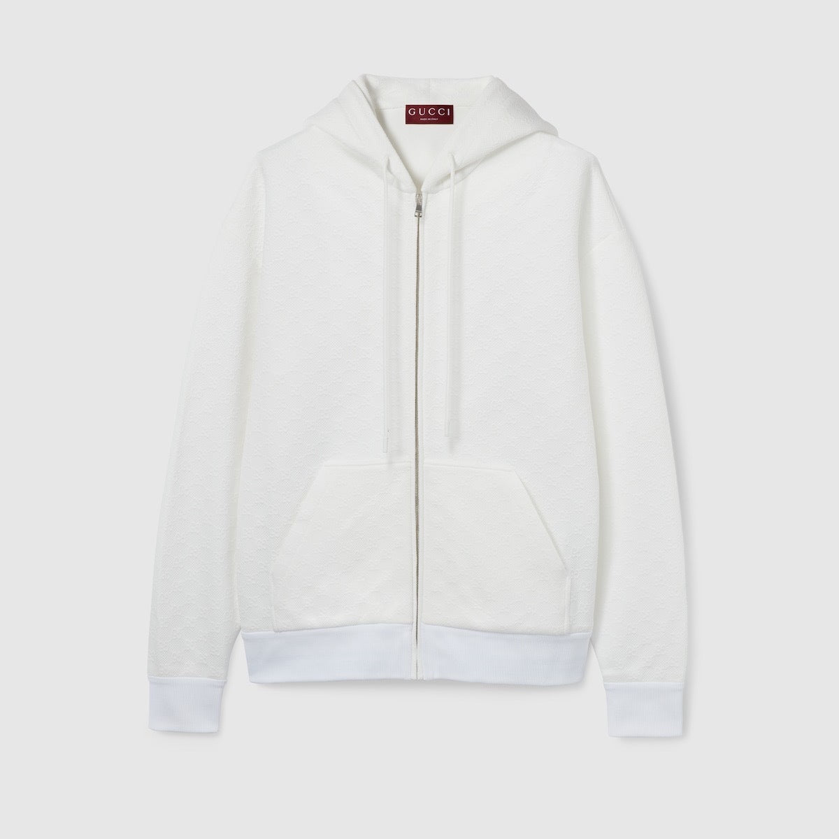 Gucci Embossed GG Technical Jersey Zip Jacket "White"