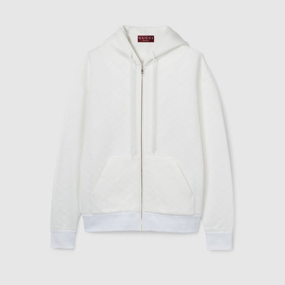 Gucci Embossed GG Technical Jersey Zip Jacket "White"