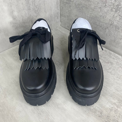 Hermes Leather Loafers Fringe "Black"