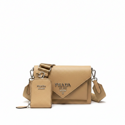 Prada Saffiano Leather Mini Envelope Bag