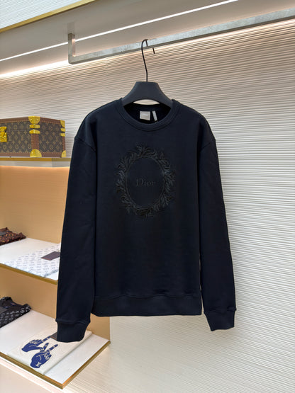 Dior Médaillon Sweatshirt "Black Cotton Fleece"