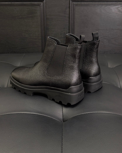 Prada Chelsea Leather Ankle Boots "Black"