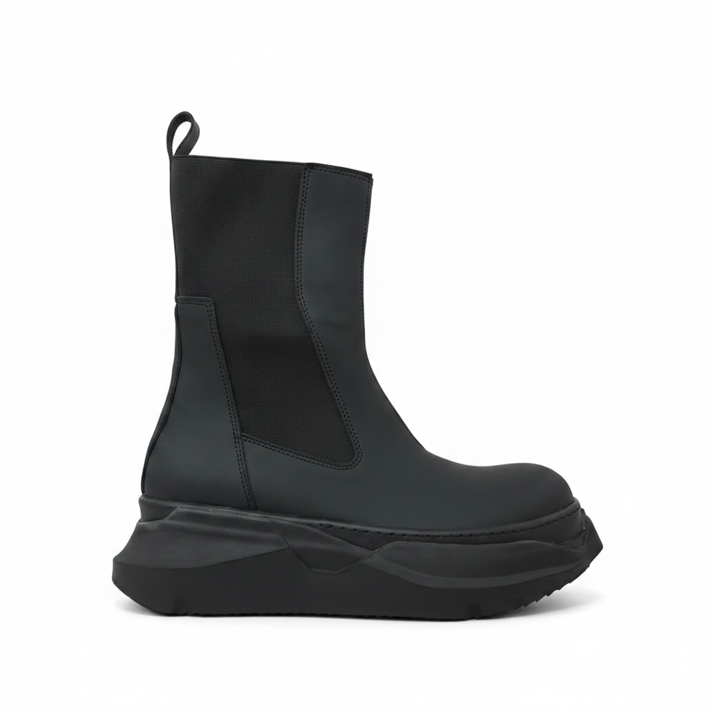Rick Owens Abstract Beetle Boots "Black"