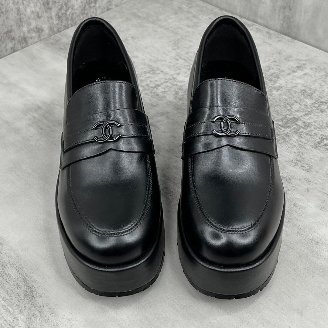 Chanel Leather Loafers "Black"