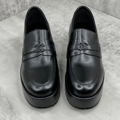 Chanel Leather Loafers "Black"
