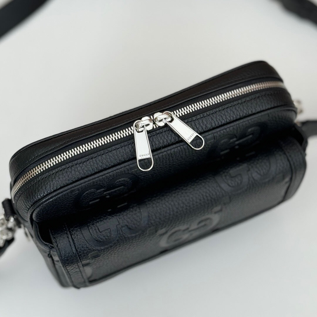 Gucci GG Jumbo Leather Crossbody Bag