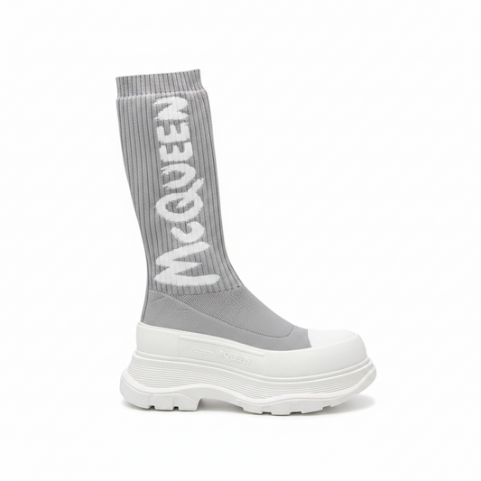 Alexander McQueen Tread Slick Boot "Ribbed Grey"