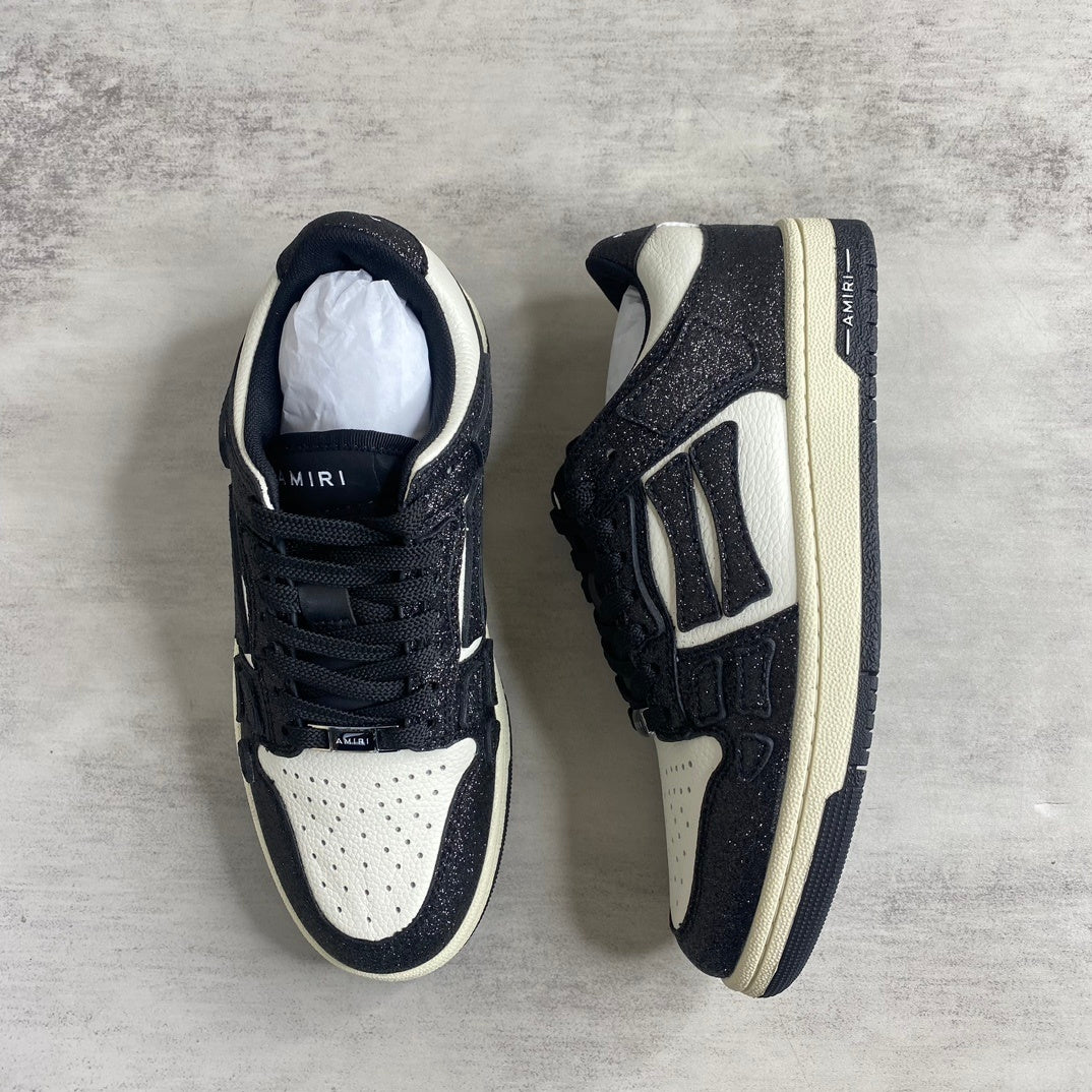 Amiri Skel Top Low "Black-White" Crystal