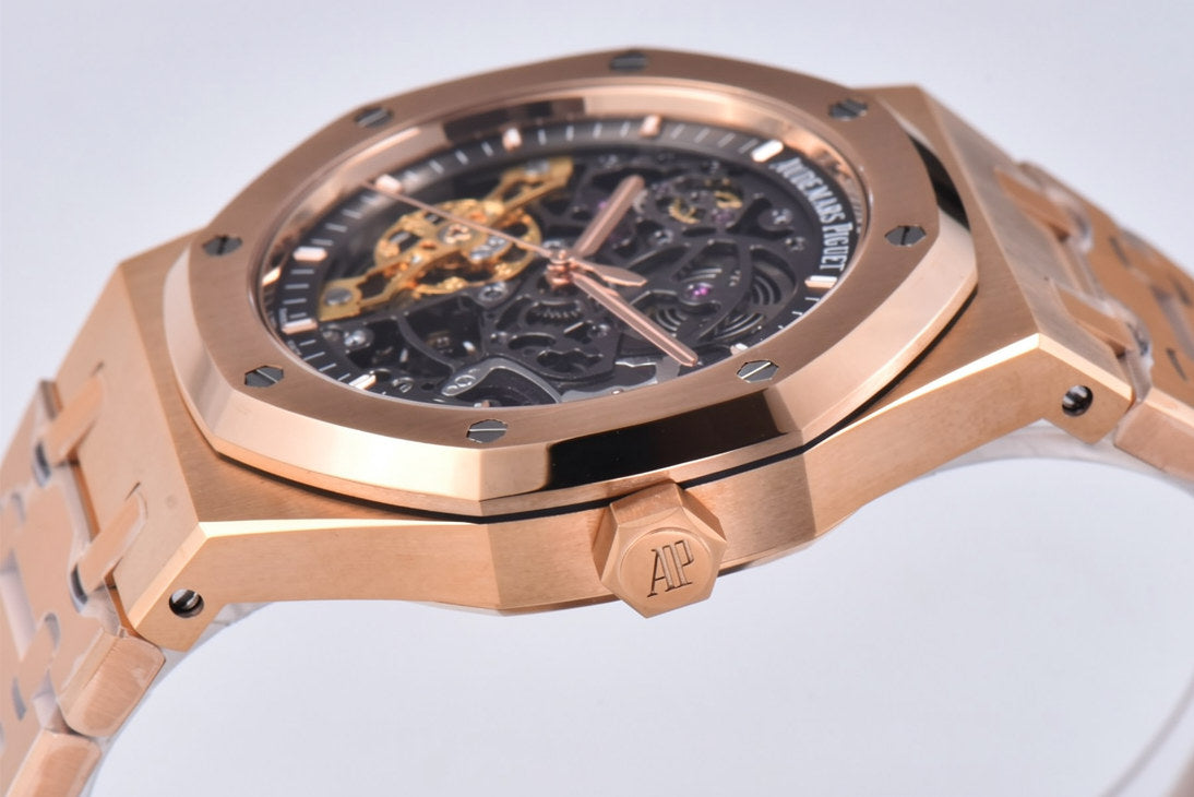 Audemars Piguet Royal Oak Rose Gold 41mm Skeleton Black Dial