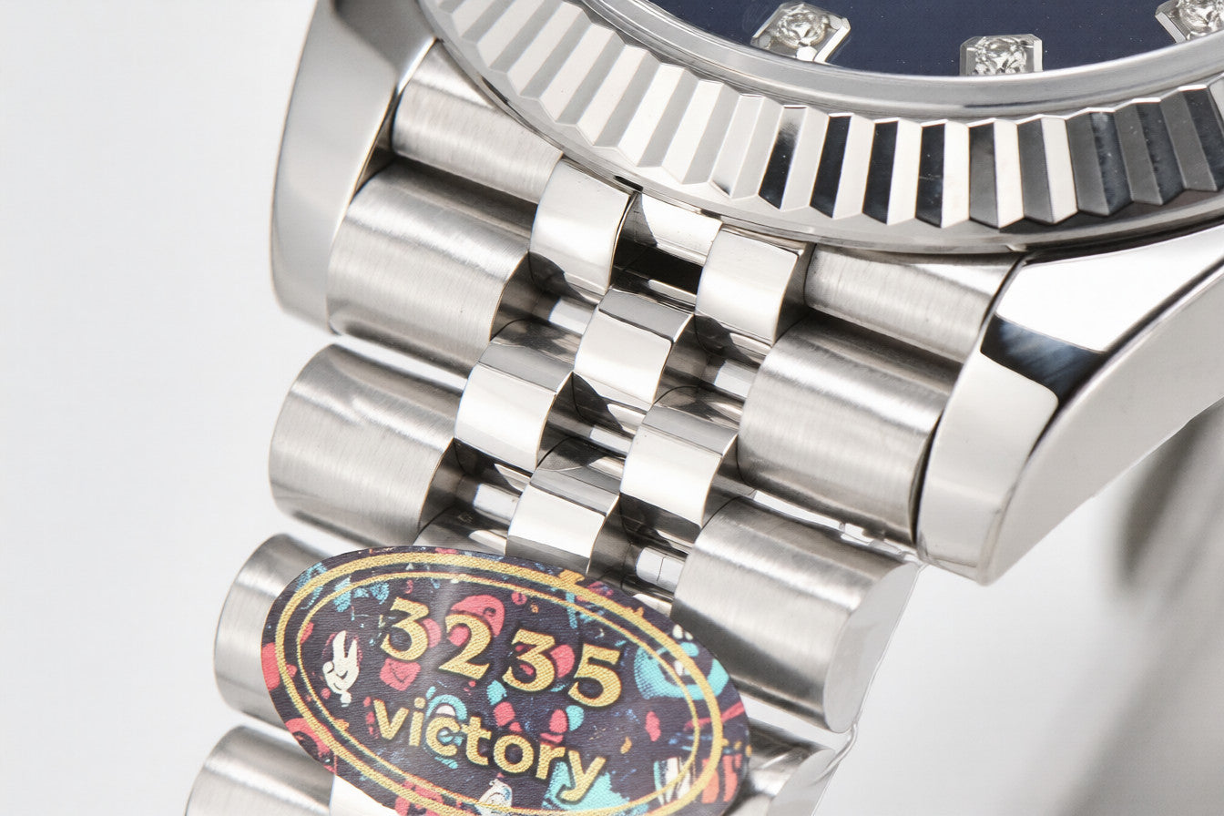 Rolex Date Just 41mm Jubilee Bracelet Blue Diamond Dial