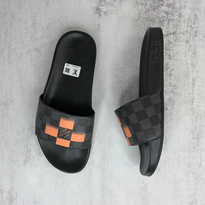 Louis Vuitton Slides "Black-Orange"