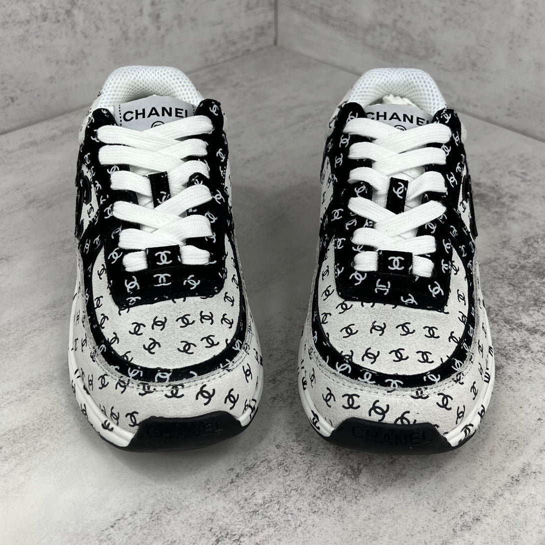Chanel 22A "White-Black All Over Logo"