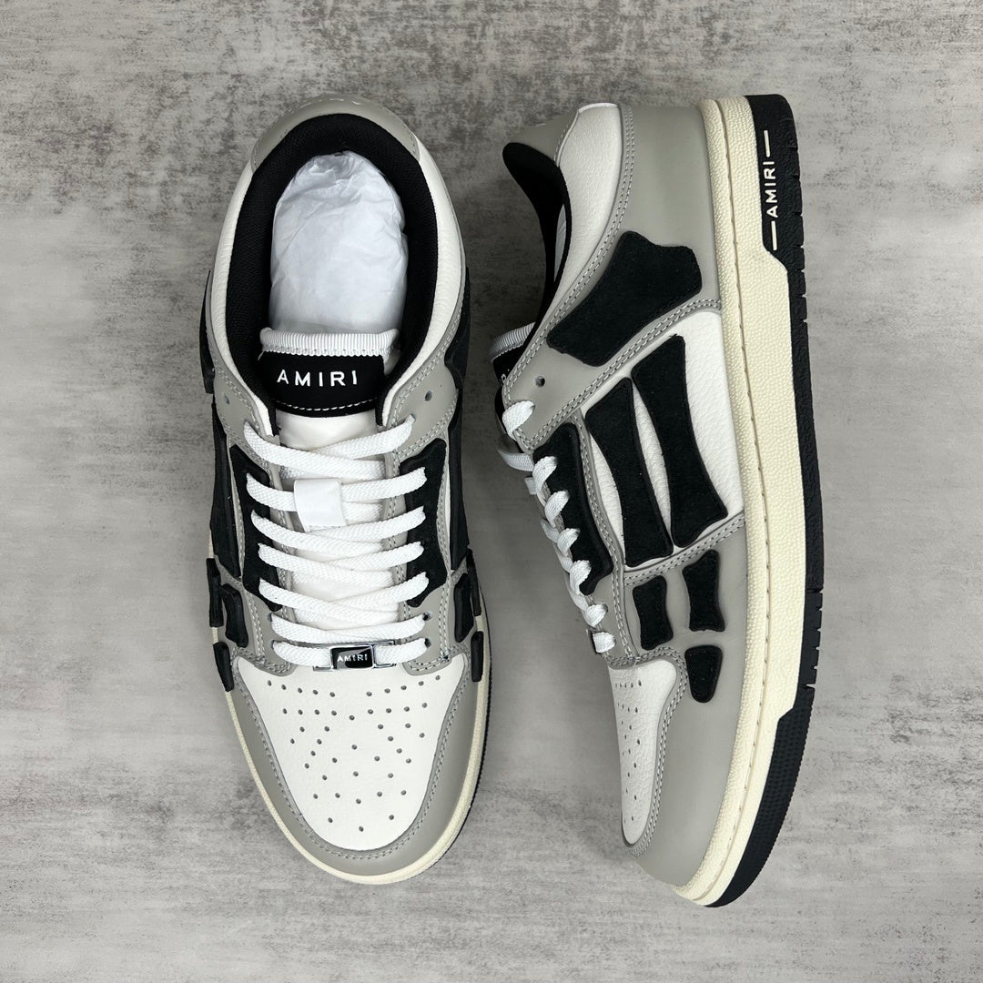 Amiri Skel Top Low "White-Grey-Black"