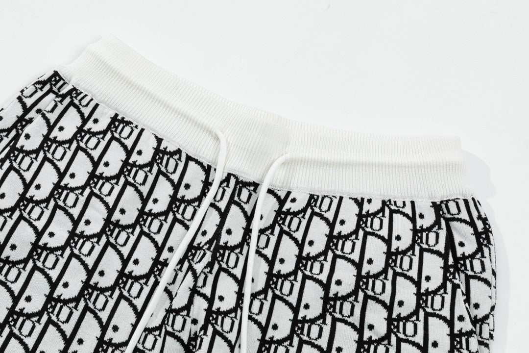 Dior Monogoram Shorts "White-Black"