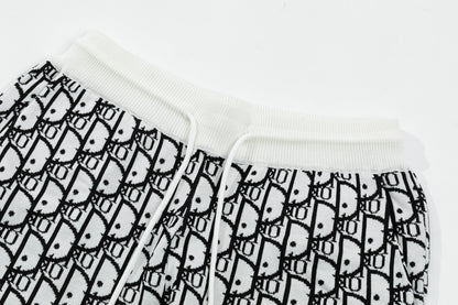 Dior Monogoram Shorts "White-Black"