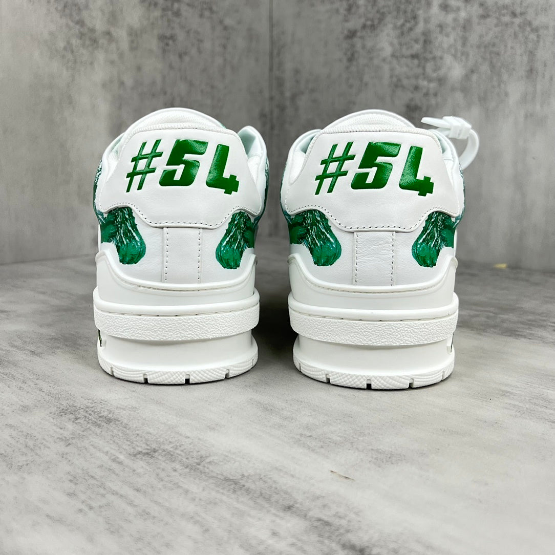 Louis Vuitton Trainers "White-Green Colored"