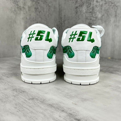 Louis Vuitton Trainers "White-Green Colored"