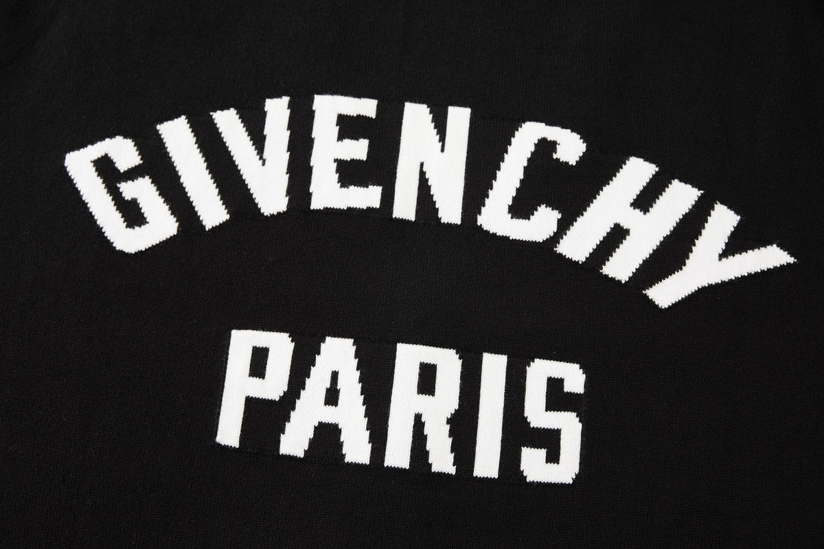 Givenchy Couture Seam Cardigan in Knit with Givenchy Paris "Black"