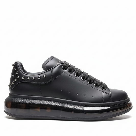 Alexander McQueen Oversized "Black Studded-Clear Sole"