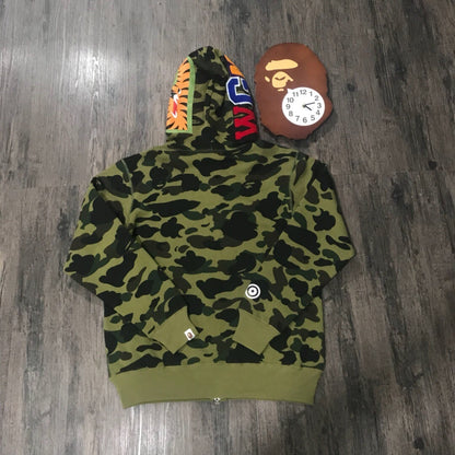BAPE Colour Camo Shark Full Zip Hoodie "Green"