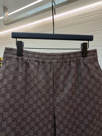 Gucci GG Canvas Linen Blend Shorts "Brown"