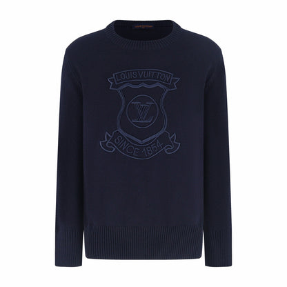 Louis Vuitton Signature Crest Pullover "Navy Blue"