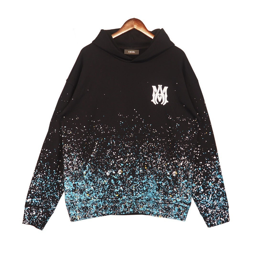 Amiri Crystal Painter Hoodie "Black-Blue-White"