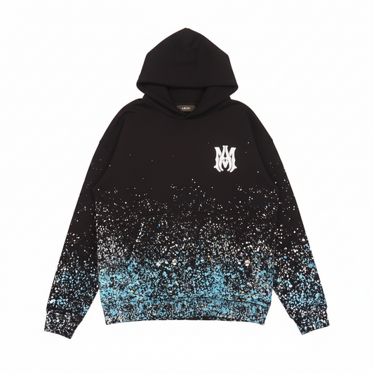 Amiri Crystal Painter Hoodie "Black-Blue-White"