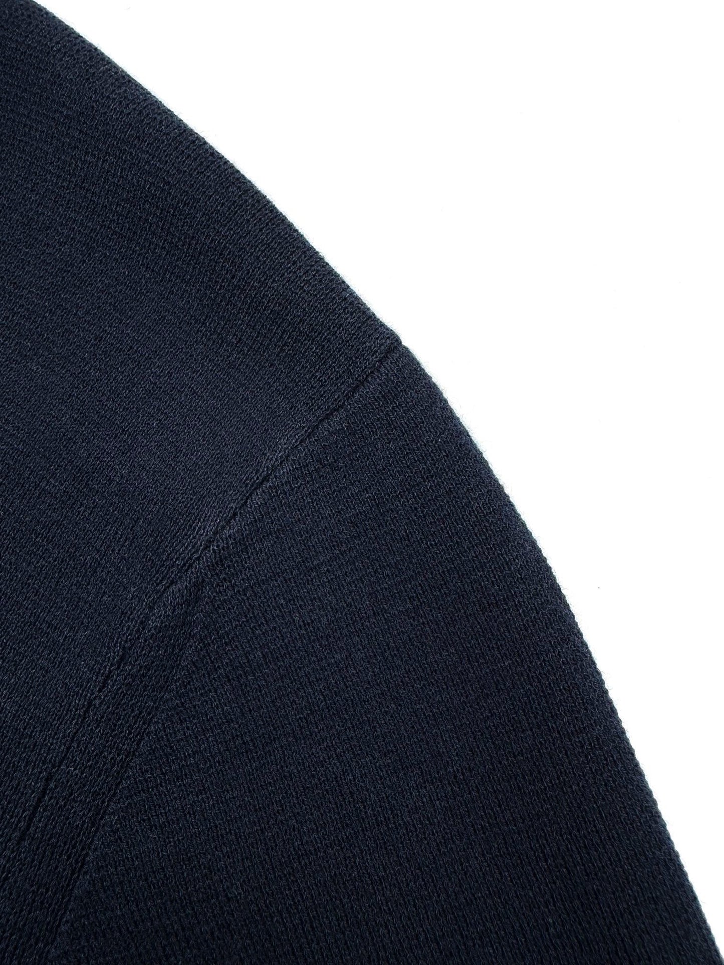 Gucci Silk Cotton T-Shirt with Gucci Intarsia "Navy Blue"
