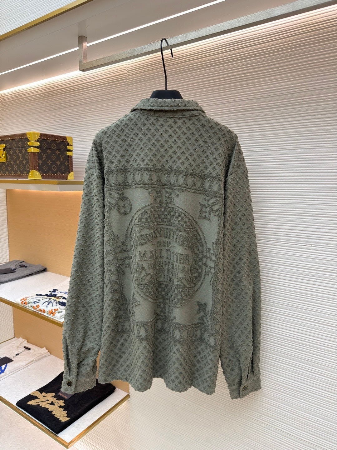 Louis Vuitton French Terry Jacquard Overshirt "New Sage"