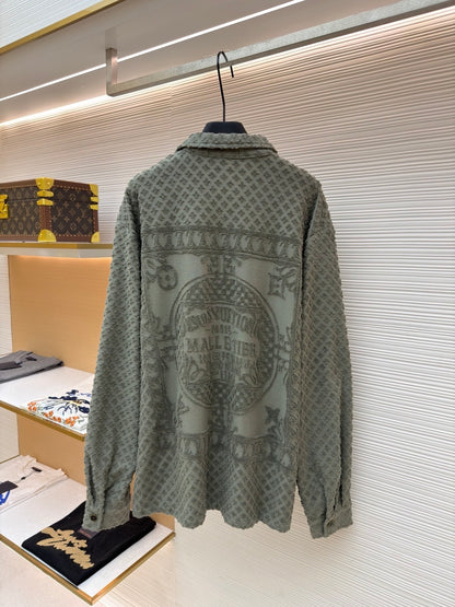 Louis Vuitton French Terry Jacquard Overshirt "New Sage"