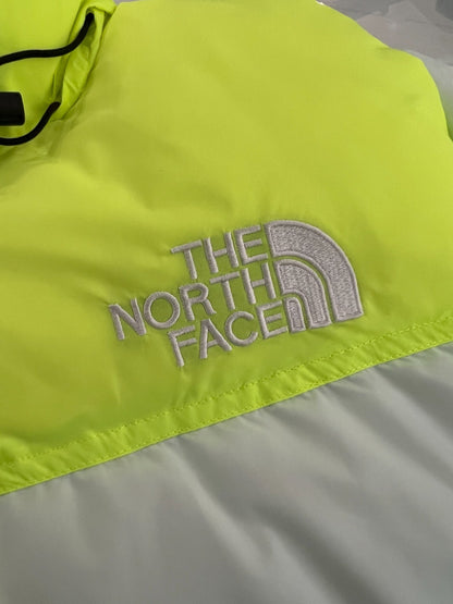 The North Face 700 Down Jacket "White-Neon Yellow"