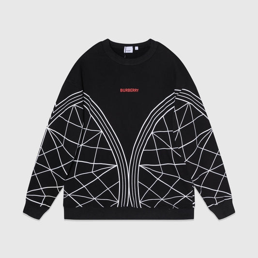 Burberry Sweatshirt "Black-White-Red"