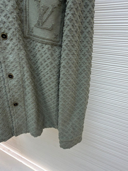 Louis Vuitton French Terry Jacquard Overshirt "New Sage"