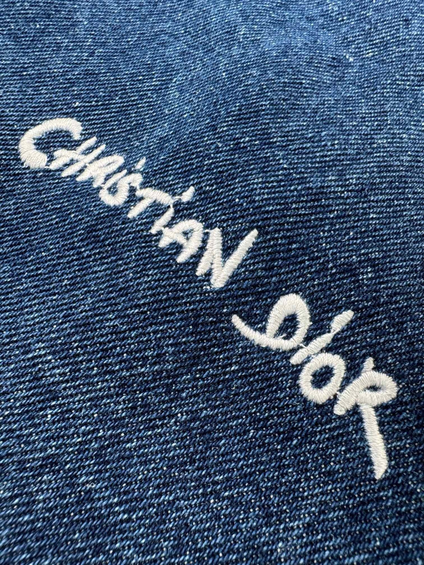 Dior Christian Dior Tag Hooded Jacket "Blue Cotton Denim"
