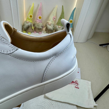 Christian Louboutin Louis Junior Spikes "White"