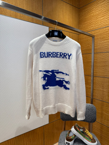 Burberry EKD Wool Cashmere Sweater "Off-White"
