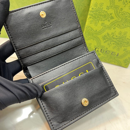 Gucci Wonka GG Monogram Embossed Card Case Wallet