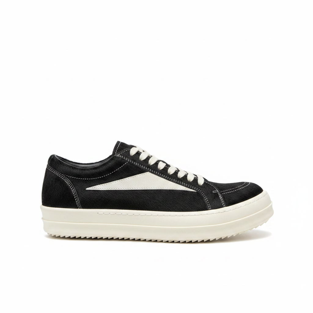 Rick Owens DRKSHDW Low "Black Fur"