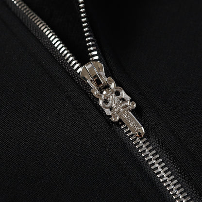 Chrome Hearts Zip-Up Hoodie "Black-White"