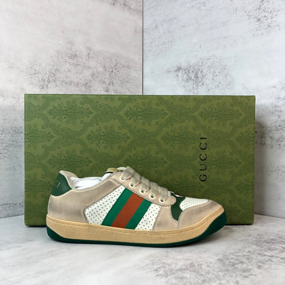 Gucci Screener "Distressed Beige-Green-White"