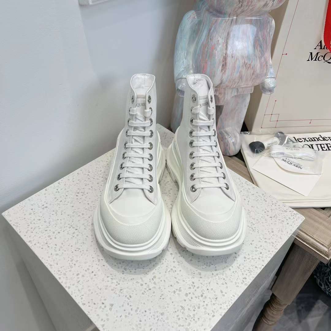 Alexander McQueen Canvas Tread Slick "White"