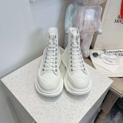 Alexander McQueen Canvas Tread Slick "White"
