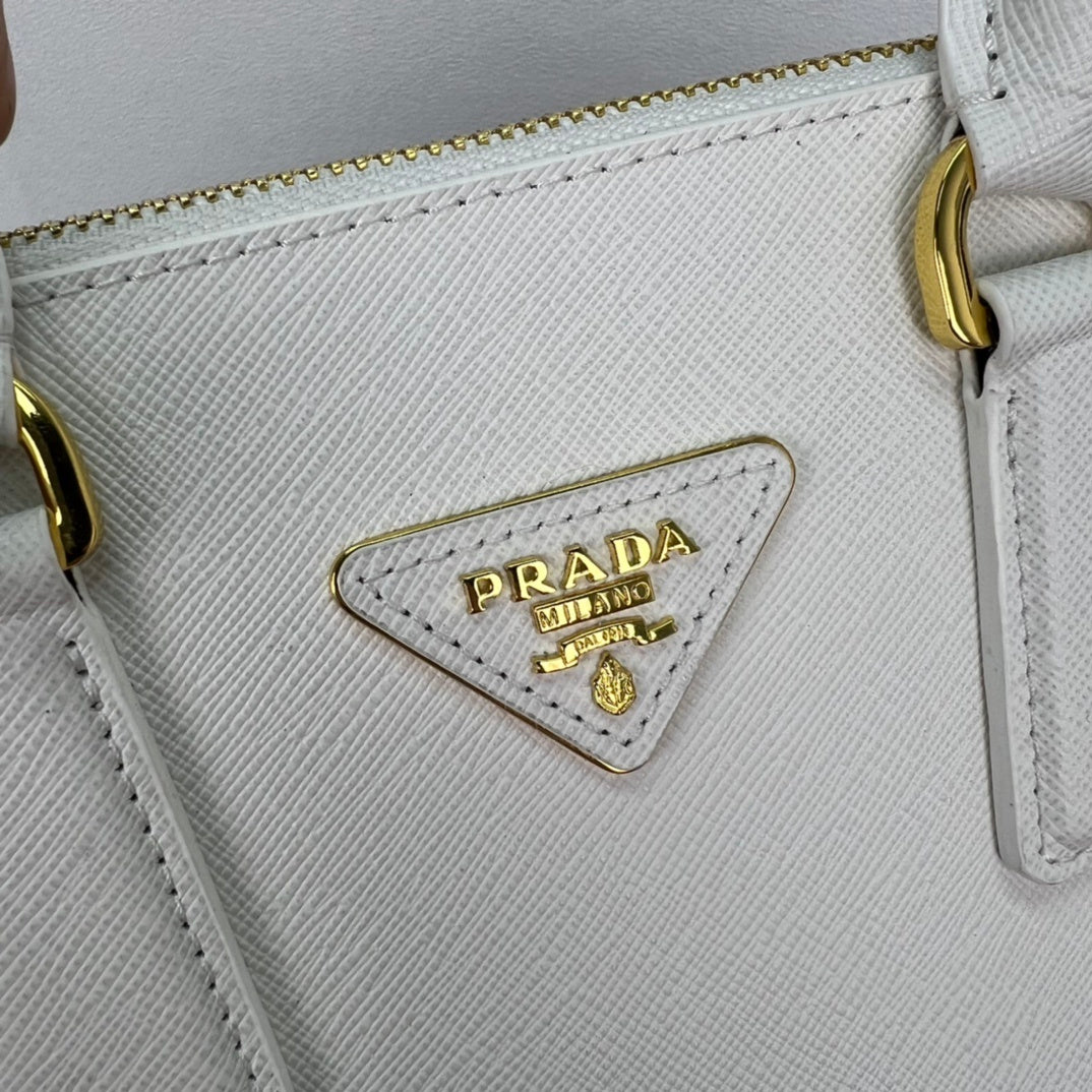 Prada Galleria Large Saffiano Leather Bag "Chalk White"