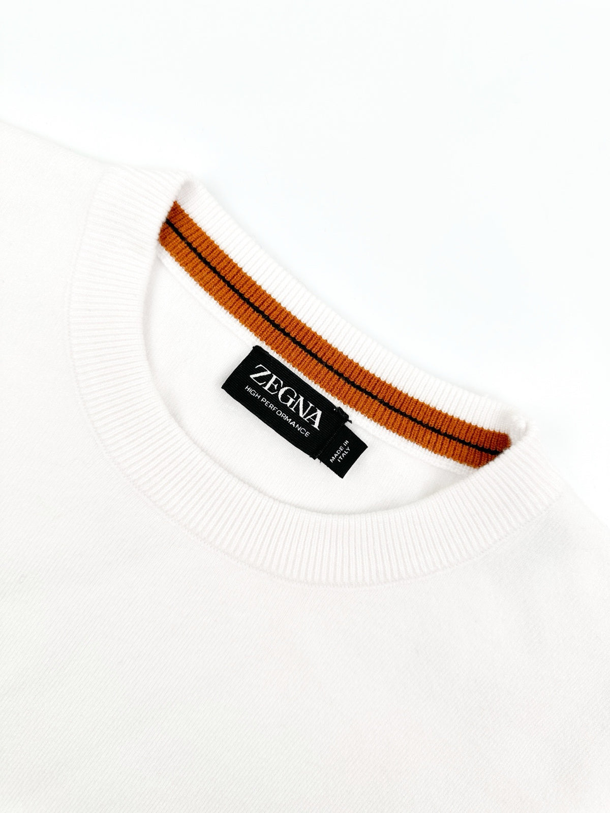 Zegna High Performance Wool Crewneck Sweater "White"